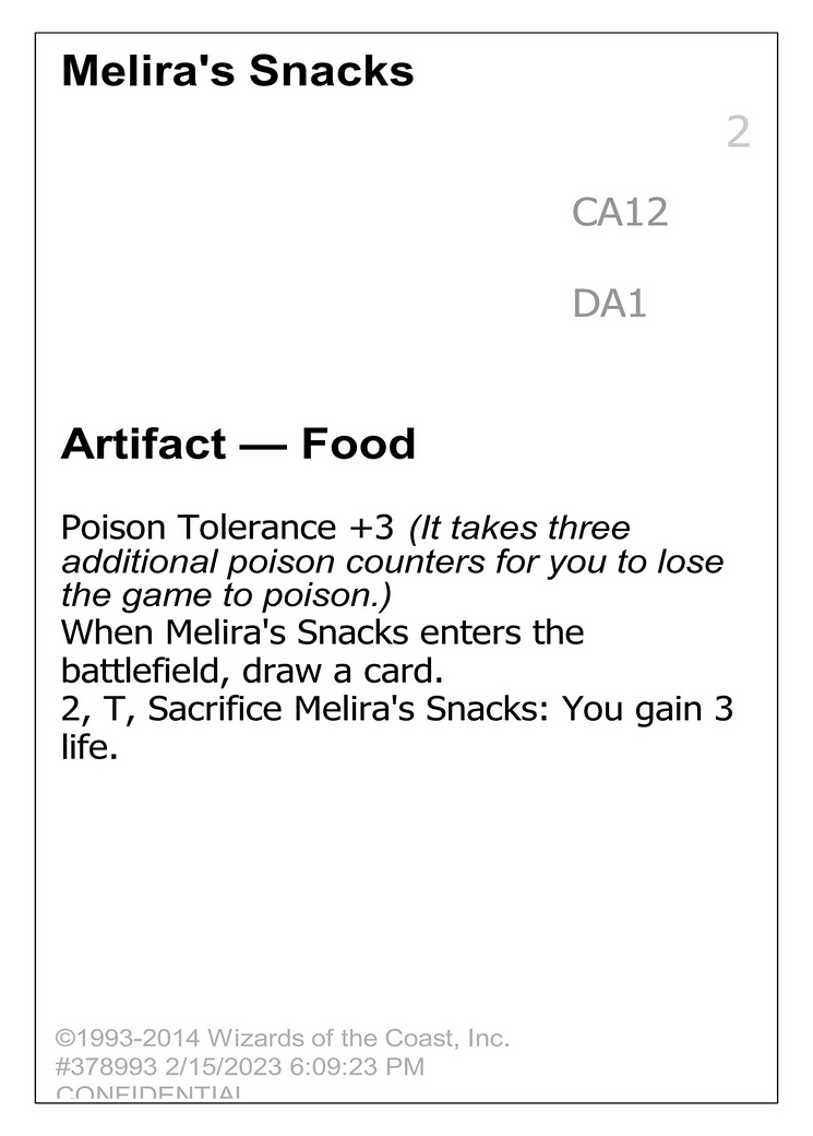Melira's Snacks (DA1-CA12) - Unknown Event