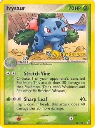 Ivysaur (Prerelease) 35/100 - Nintendo Promos