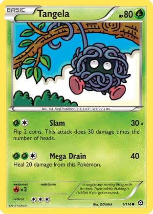 Tangela 001/114 - XY Steam Siege Reverse Holofoil