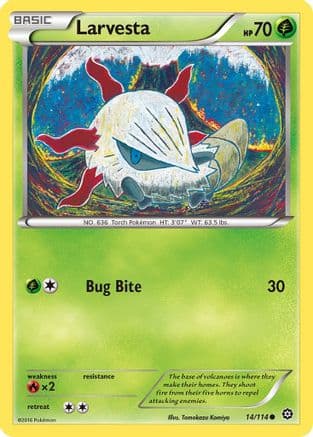 Larvesta 014/114 - XY Steam Siege Reverse Holofoil