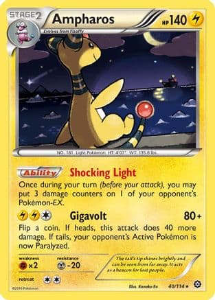Ampharos 040/114 - XY Steam Siege Reverse Holofoil
