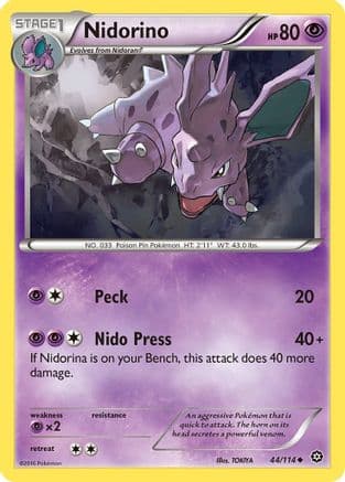 Nidorino 044/114 - XY Steam Siege Reverse Holofoil