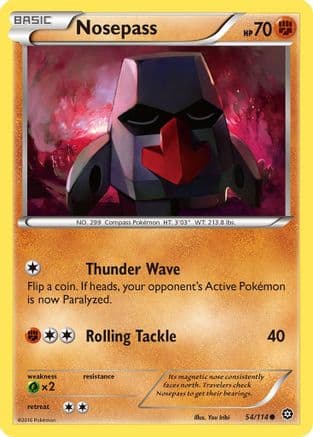 Nosepass 054/114 - XY Steam Siege Reverse Holofoil
