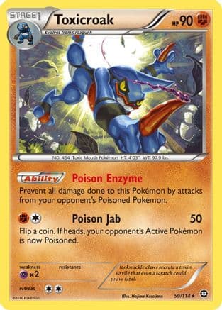 Toxicroak 59/114 - XY Steam Siege Reverse Holofoil