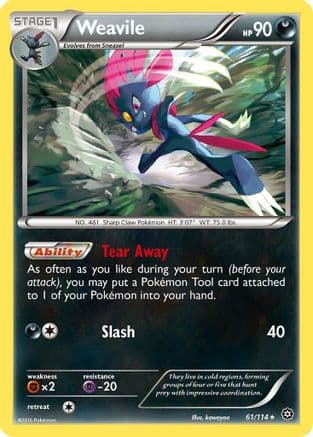 Weavile 061/114 - XY Steam Siege Reverse Holofoil