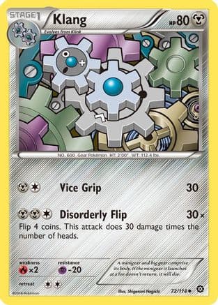Klang 072/114 - XY Steam Siege Reverse Holofoil