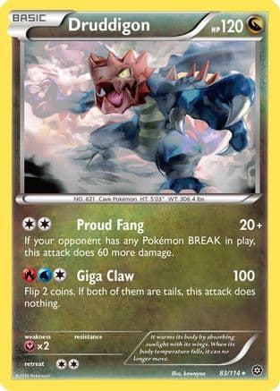 Druddigon 083/114 - XY Steam Siege Reverse Holofoil