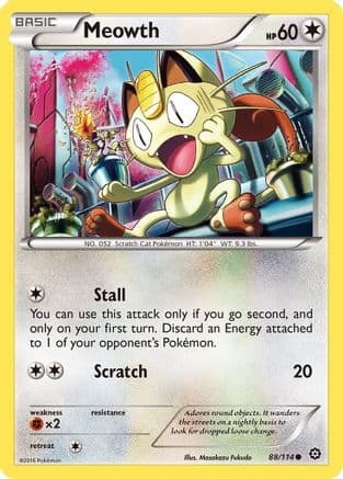 Meowth 088/114 - XY Steam Siege Reverse Holofoil