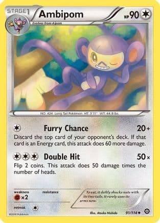 Ambipom 091/114 - XY Steam Siege Reverse Holofoil