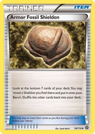 Armor Fossil Shieldon 098 - Reverse Holofoil XY Steam Siege - Uncommon