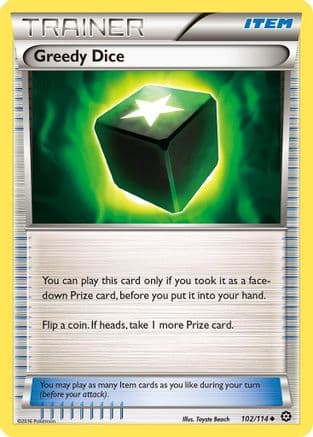 Greedy Dice 102/114 - XY Steam Siege Reverse Holofoil