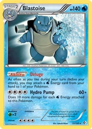 Blastoise (BW Boundaries Crossed) 031/149 Deck Exclusives - Rare