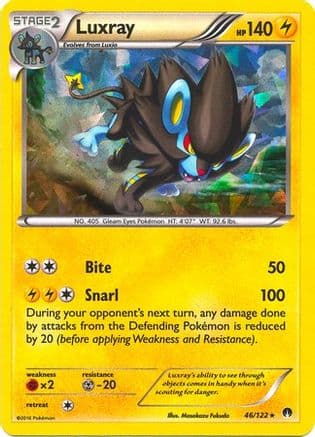 Luxray (Cracked Ice Holo) 46/122 - Deck Exclusives Holofoil