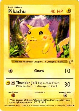 Pikachu (E3 Stamped with Red Cheeks) 058/102 - Miscellaneous Cards & Products