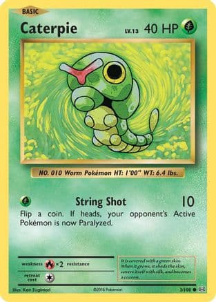 Caterpie 003/108 - XY Evolutions Reverse Holofoil