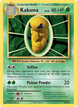 Kakuna 006/108 - XY Evolutions Reverse Holofoil