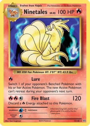 Ninetales 015/108 - XY Evolutions Reverse Holofoil