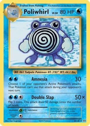 Poliwhirl 024/108 - XY Evolutions Reverse Holofoil