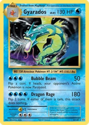 Gyarados 034/108 - XY Evolutions Reverse Holofoil