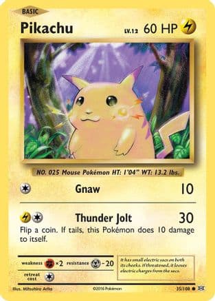 Pikachu 035/108 - XY Evolutions Reverse Holofoil