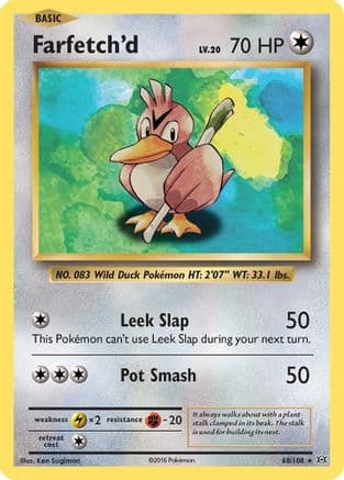 Farfetch'd 068/108 - XY Evolutions Reverse Holofoil