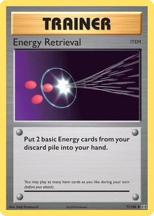 Energy Retrieval 077/108 - XY Evolutions Reverse Holofoil