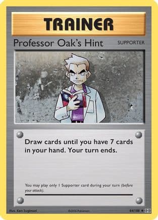 Professor Oak's Hint 084/108 - XY Evolutions Reverse Holofoil