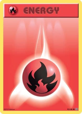Fire Energy 092/108 - XY Evolutions Reverse Holofoil