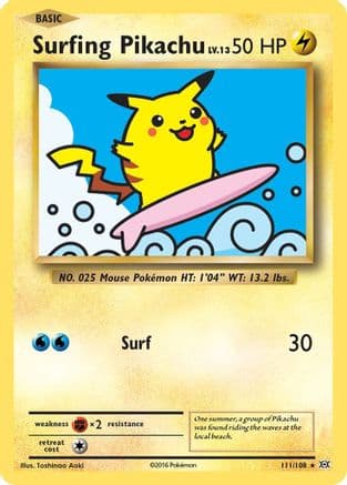 Surfing Pikachu 111/108 - XY Evolutions
