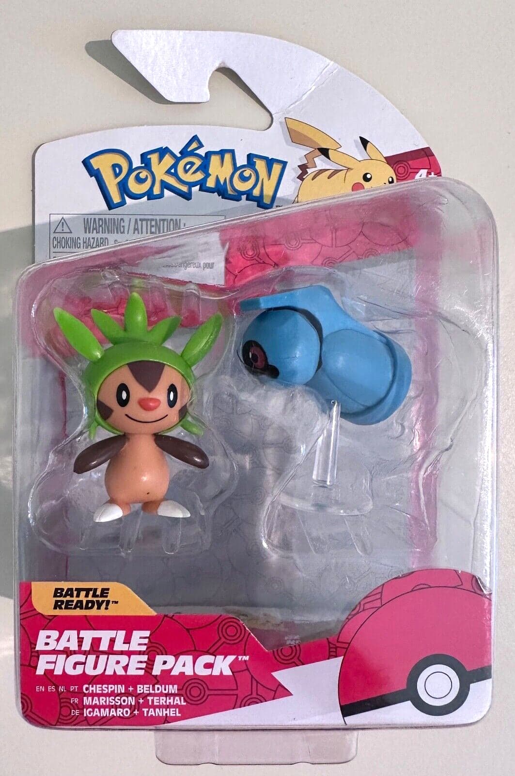 Pokemon Battle Figures | 2 Pack | Chespin & Beldum