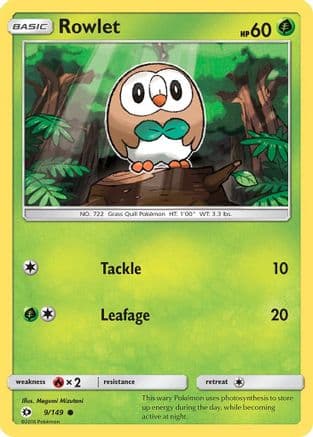 Rowlet 009 SM Base Set - Common
