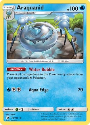 Araquanid 046 - Reverse Holofoil SM Base Set - Uncommon