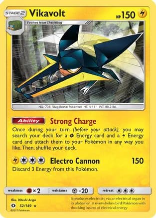 Vikavolt 052 - Holofoil SM Base Set - Holo Rare