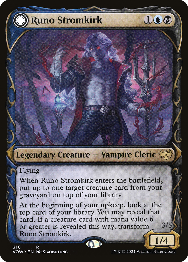 Runo Stromkirk // Krothuss, Lord of the Deep (VOW-316) - Innistrad: Crimson Vow: (Showcase, Double Faced Transform) Foil