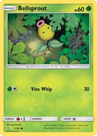 Bellsprout 001/145 - SM Guardians Rising Reverse Holofoil