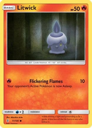 Litwick 011/145 - SM Guardians Rising Reverse Holofoil