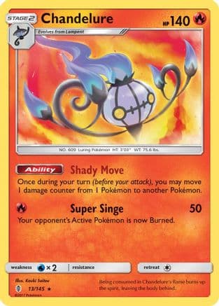Chandelure 013/145 - SM Guardians Rising Reverse Holofoil