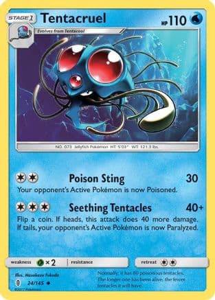 Tentacruel - Reverse Holofoil SM Guardians Rising - Uncommon