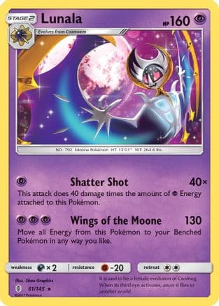 Lunala 061/145 - SM Guardians Rising Reverse Holofoil