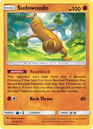 Sudowoodo 066/145 - SM Guardians Rising Reverse Holofoil