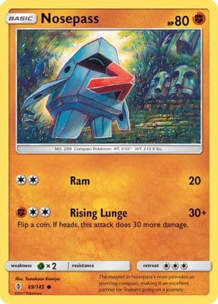 Nosepass 069/145 - SM Guardians Rising Reverse Holofoil