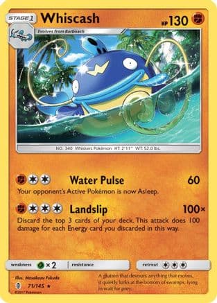 Whiscash 71/145 - SM Guardians Rising Reverse Holofoil