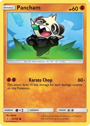 Pancham 072/145 - SM Guardians Rising Reverse Holofoil