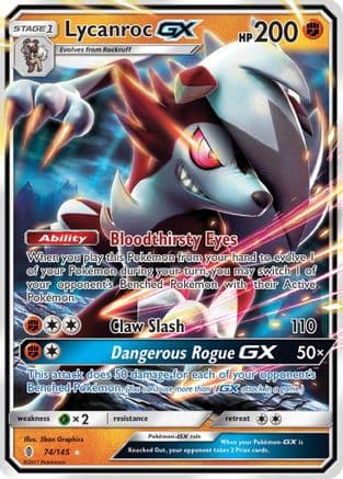 Lycanroc GX 074/145 - SM Guardians Rising Holofoil