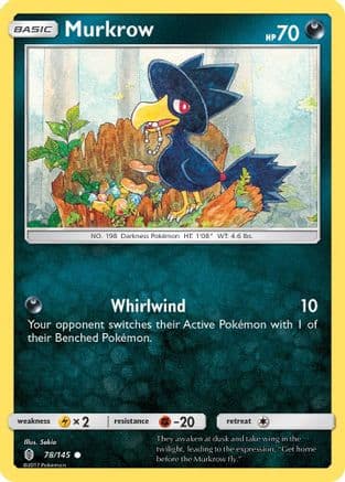 Murkrow 078/145 - SM Guardians Rising Reverse Holofoil