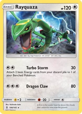 Rayquaza 106 - Reverse Holofoil SM Guardians Rising - Rare
