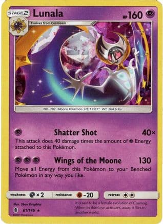 Lunala (Cracked Ice Holo) 61/145 - Deck Exclusives Holofoil