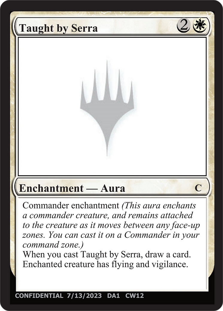 Taught by Serra (DA1-CW12) - Unknown Event