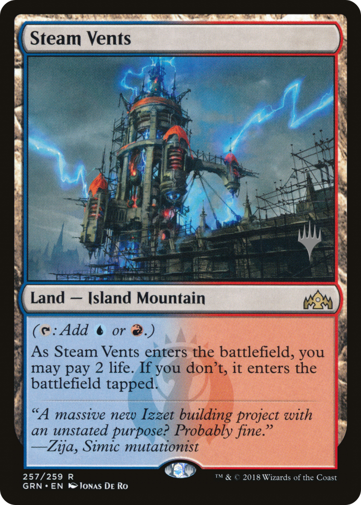Steam Vents (PGRN-257P) - Guilds of Ravnica Promos Foil