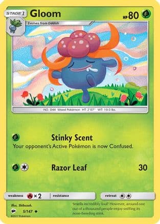 Gloom 005/147 - SM Burning Shadows Reverse Holofoil